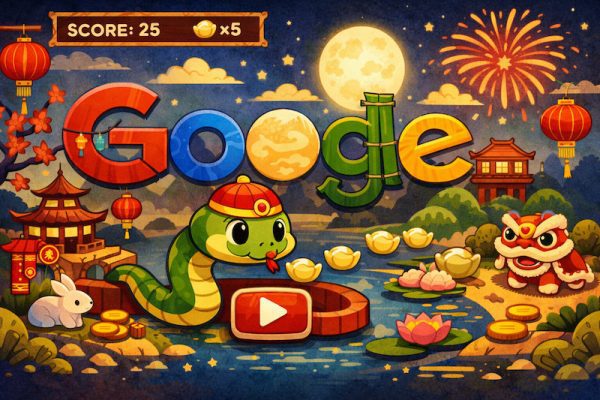 Le jeu Google de l’Année du Serpent : quand un Doodle devient culte