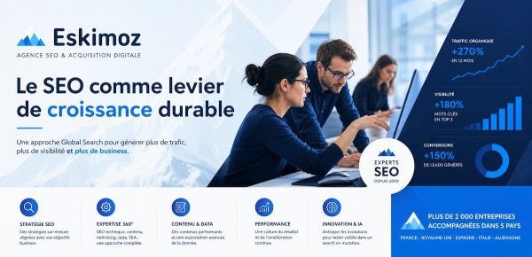 Eskimoz : une agence SEO qui pense la croissance comme un système